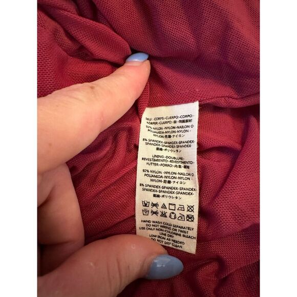 Free People Red Boho Longsleeve Blouse Size Small - Picture 4 of 4